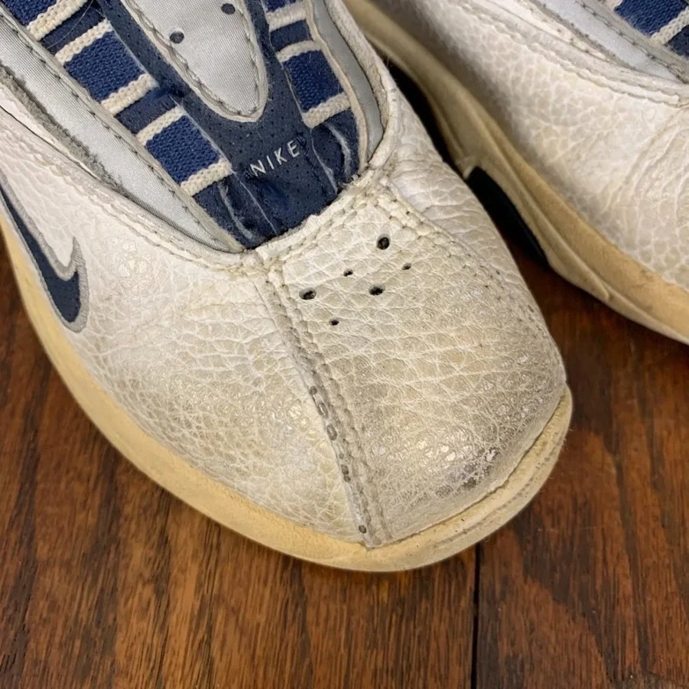 Vintage Nike Toddler Infant Hook and Loop Shoes Blue/White Logo Size 10.5C